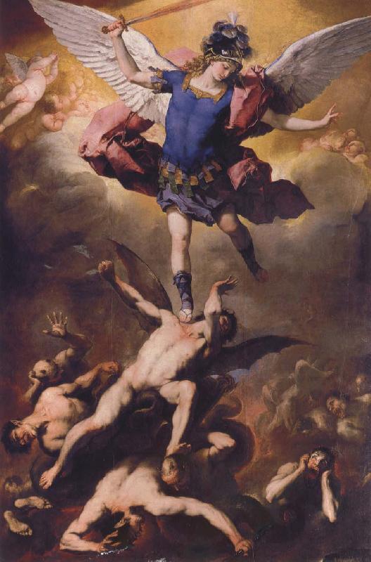 Luca  Giordano The Fall of the Rebel Angels oil painting picture